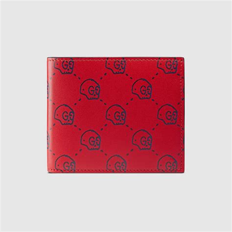 skull wallet gucci|Gucci Ghost Wallet in Red for Men .